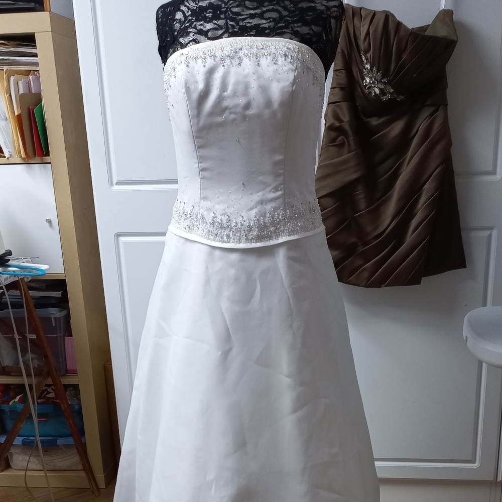 MoriLee White Organza Wedding Gown